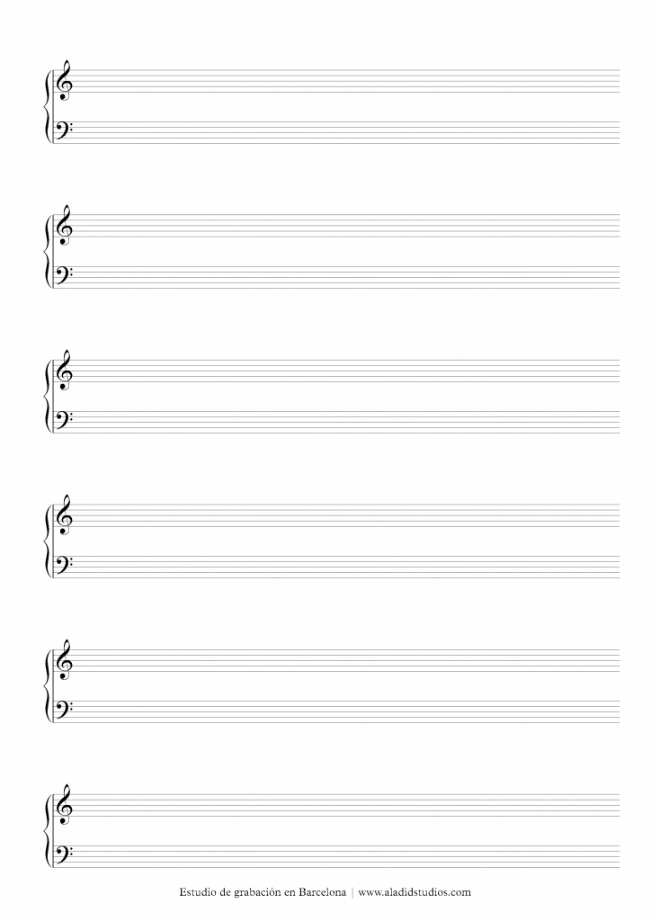 plantilla de papel pautado para piano